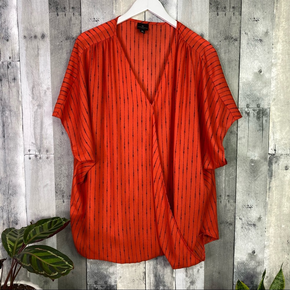 WORTHINGTON Mock Wrap Crossover Top Size 2x